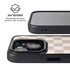 Neutral Checkered iPhone 14 Kickstand Case